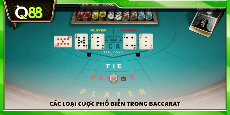 Luật chơi Baccarat – Hướng dẫn cơ bản cho newbie 3 Những cửa cược thường gặp trong trò chơi